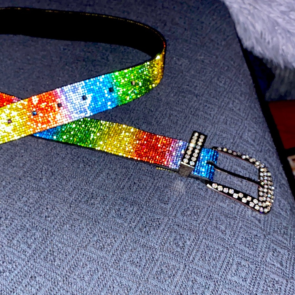 Rainbow Rhinestone Belt